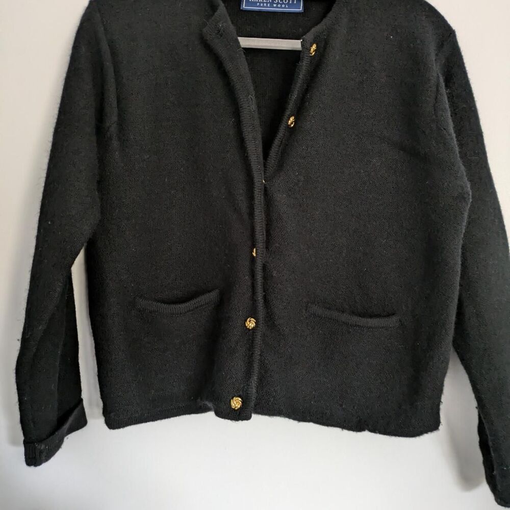 Karen-scott Women's Black and Navy Cardigan